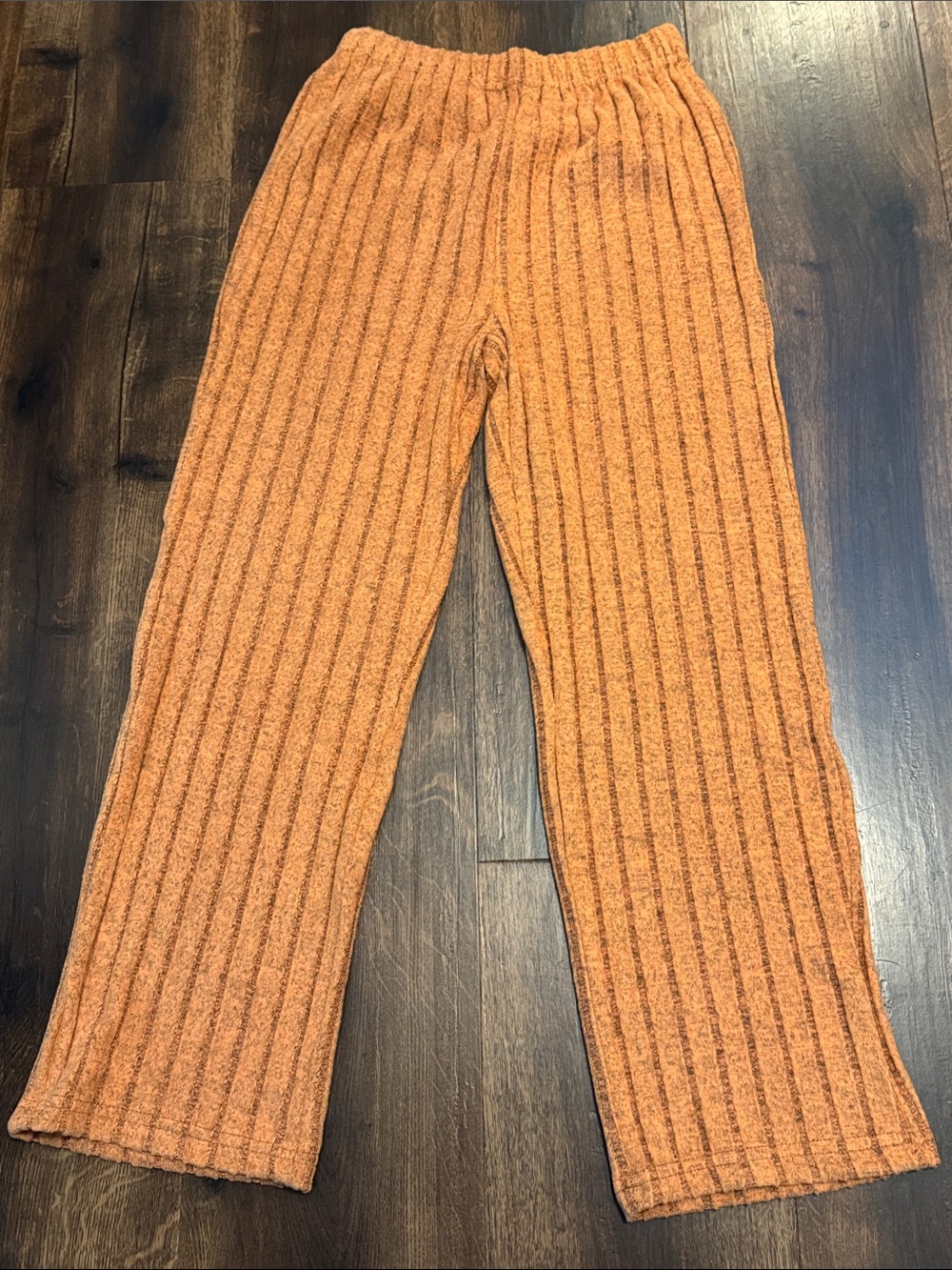 Stylish Cozy Ribbed Knit Sweater & Pant Set in Orange Rust Size 10Y NWOT - Picture 4 of 5
